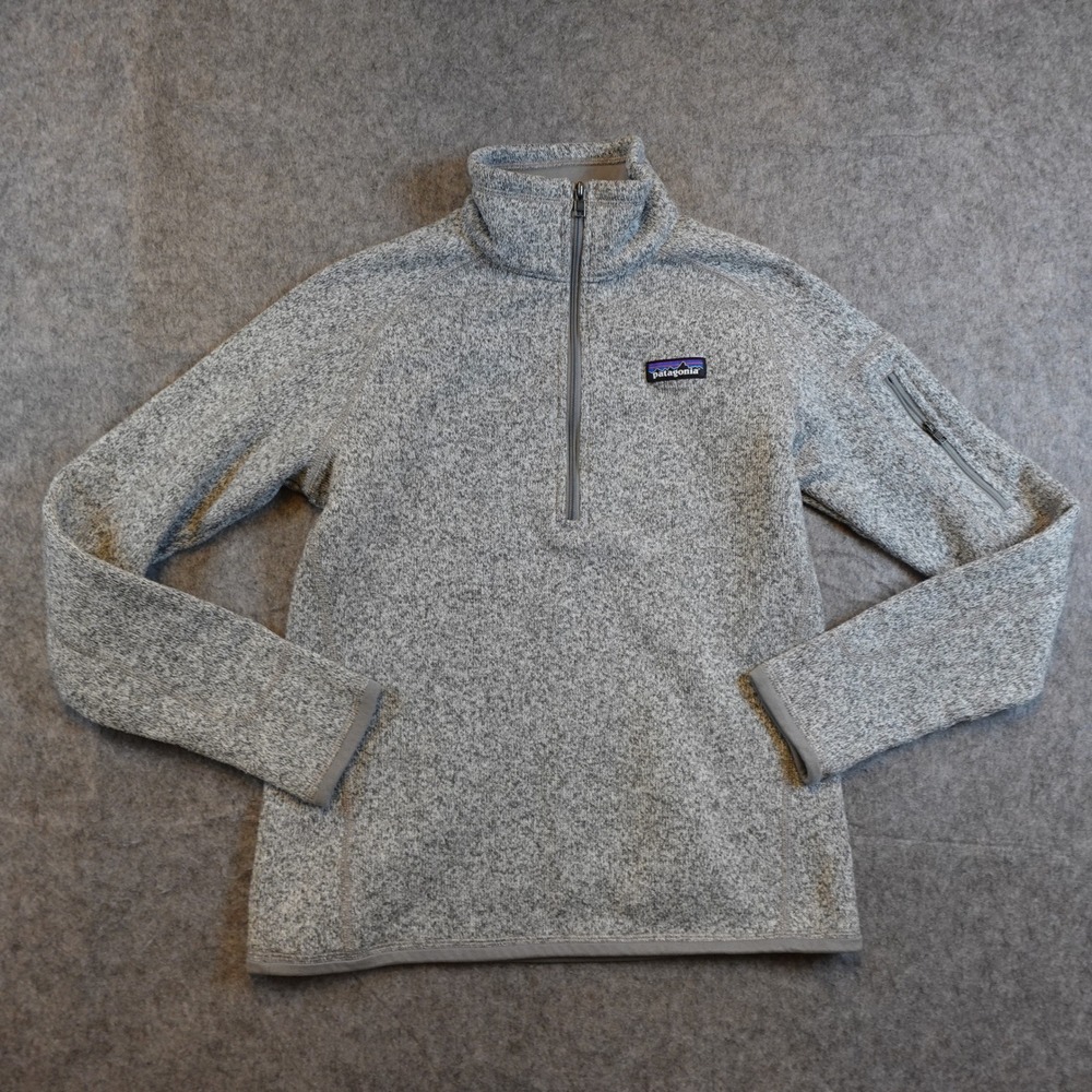 Patagonia Pullover Women Small Grey Better Sweater 1/4 Zip Fleece